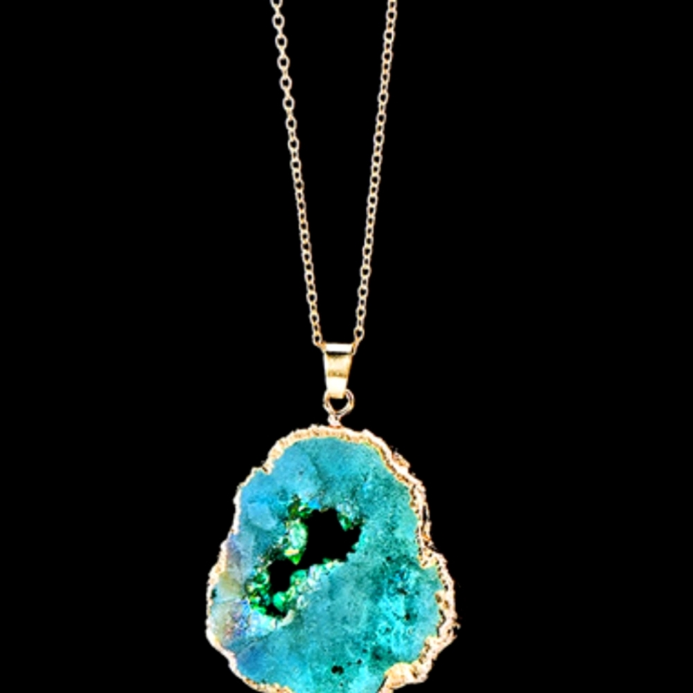 Natural Geode Slice Necklace